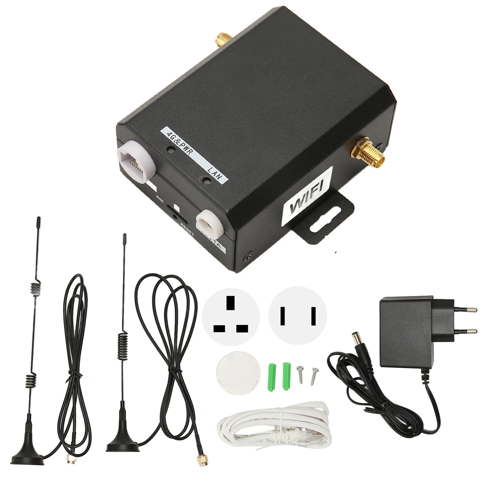 Premium Industrial 4G LTE WiFi Router with SIM Card Slot 2 External Antennas 150Mbps Support 16 Users WiFi Hotspot Wide Coverage