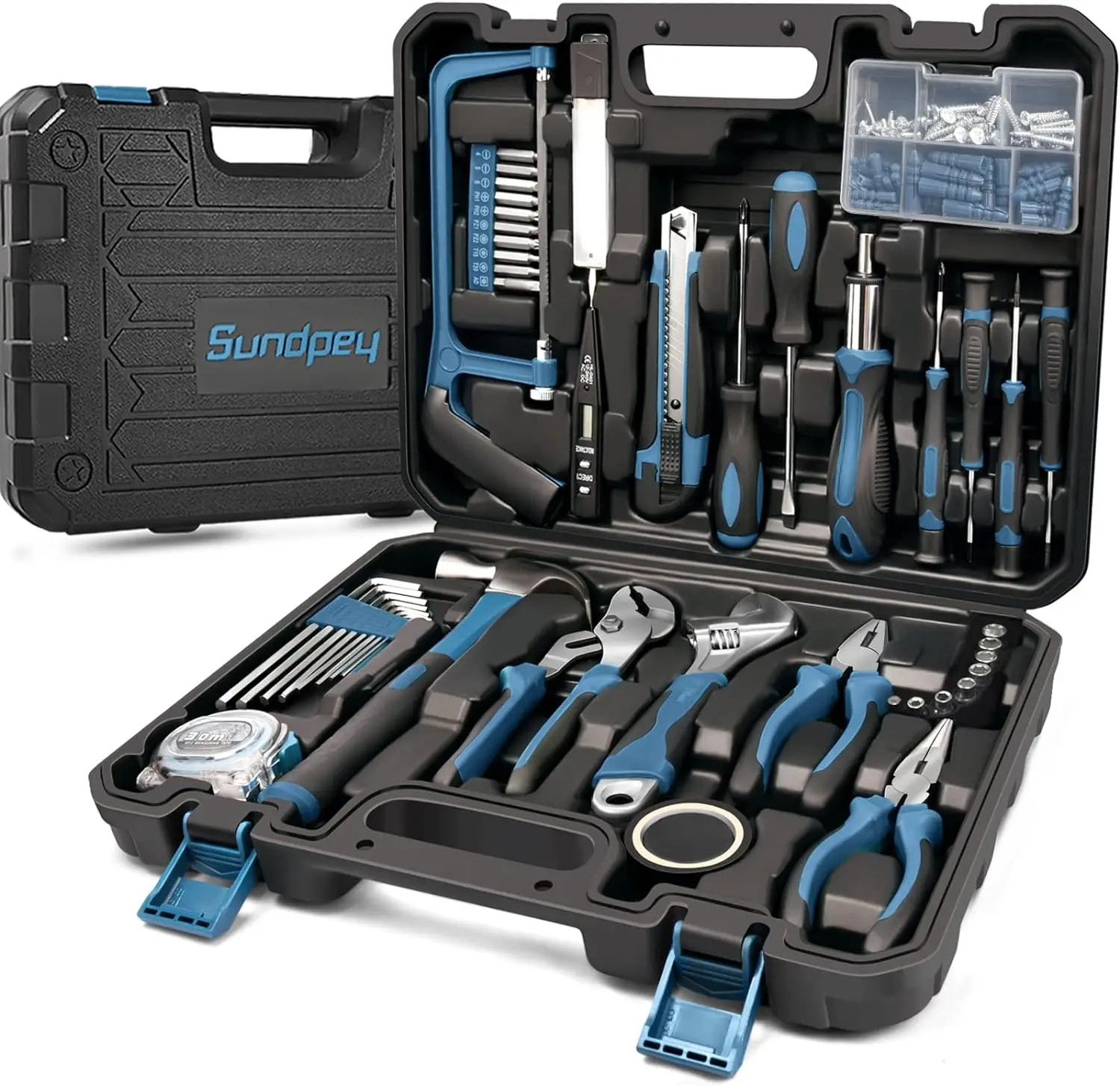 Sundpey набор инструментов для дома 148-Pcs-бытовой базовый Полный ручной ремонт портативный набор инструментов с магнитной и храповой отверткой
Sundpey набор инструментов для дома 148-Pcs-бытовой базовый Полный ручной ремонт портативный набор инструментов с магнитной и храповой отверткой