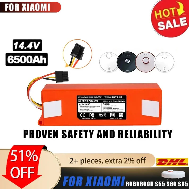 1200mAh Original Replacement Battery for XIAOMI 1S 1ST Roborock SDJQR01RR Sweeping Mopping Robot Vacuum Cleaner BRR-2P4S-5200D
1200mAh Original Replacement Battery for XIAOMI 1S 1ST Roborock SDJQR01RR Sweeping Mopping Robot Vacuum Cleaner BRR-2P4S-5200D