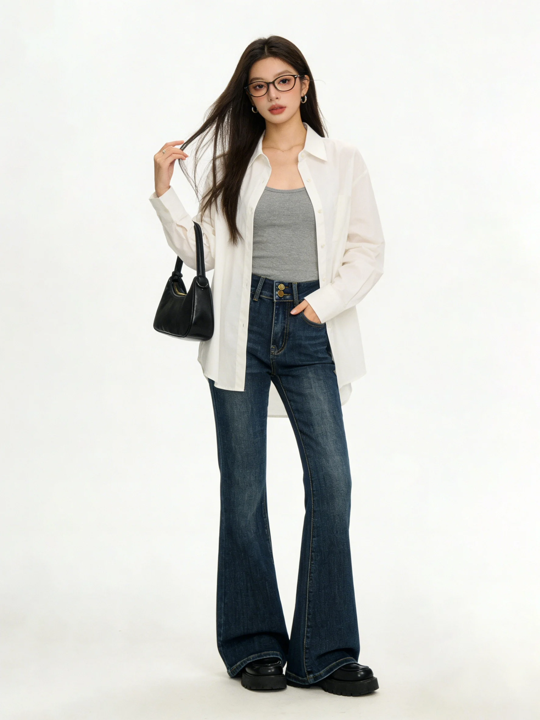 Deep Blue American High Street Retro Bell Bottom Soft Jeans High Waist Slimming Long Pants Spring Fashion Ladies Denim Jeans
Deep Blue American High Street Retro Bell Bottom Soft Jeans High Waist Slimming Long Pants Spring Fashion Ladies Denim Jeans
