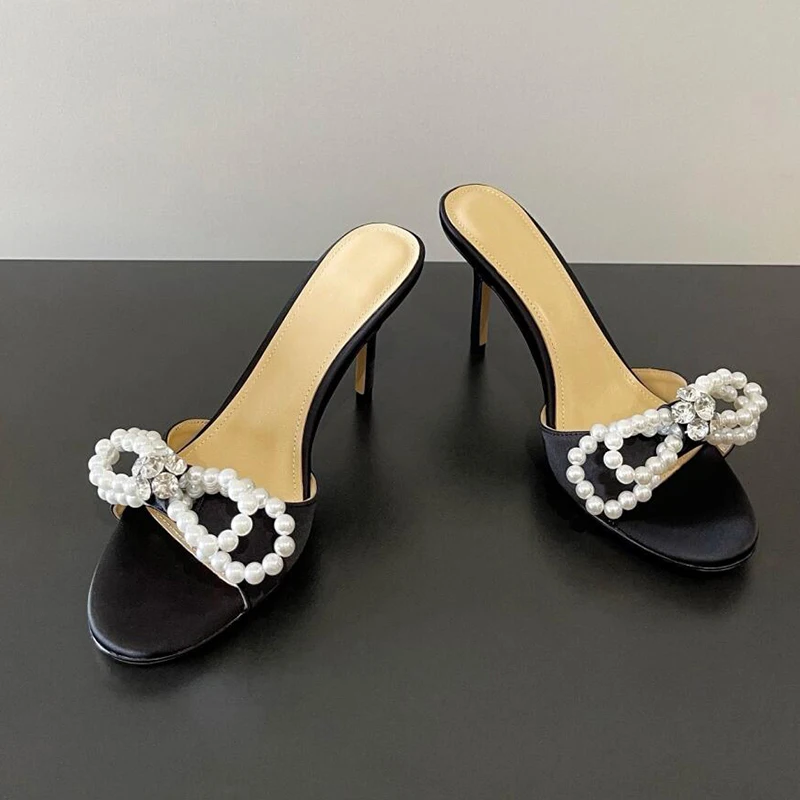 Pearl Rhinestone with Cool Slippers for Women's 2025 Summer New French Open-toed High-heeled Slippers
Pearl Rhinestone with Cool Slippers for Women's 2025 Summer New French Open-toed High-heeled Slippers