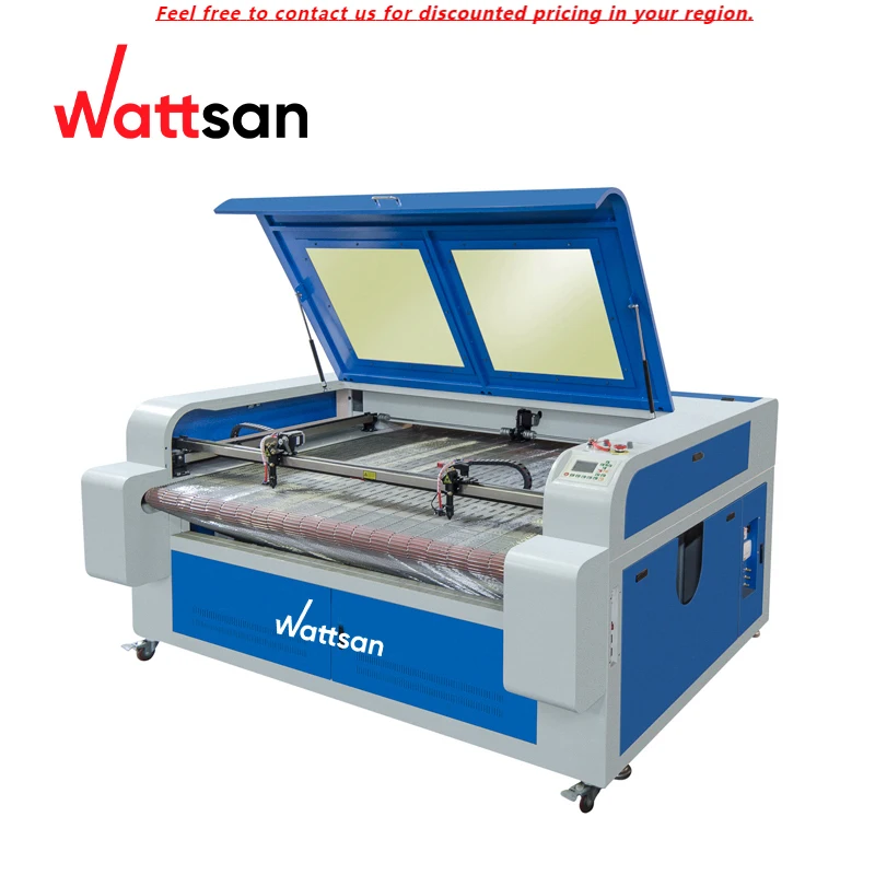 Wattsan 1610 Duos Conveyor 100w 130w 150w Fabric Leather Laser Engraving Cutting Machines 1600*1000 Mm
Wattsan 1610 Duos Conveyor 100w 130w 150w Fabric Leather Laser Engraving Cutting Machines 1600*1000 Mm