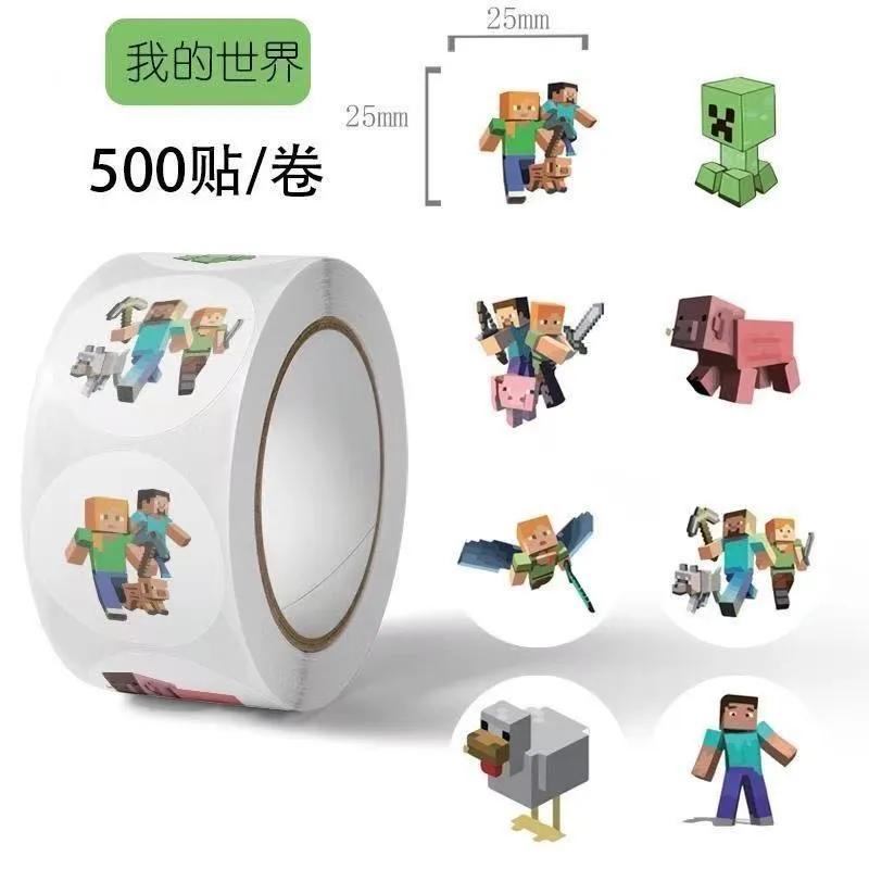 500/2500pcs Cartoon Minecrafte Stickers Kawaii Anime Laptop Decals Decoration Stiker Children Reward Toy Girl Gift
500/2500pcs Cartoon Minecrafte Stickers Kawaii Anime Laptop Decals Decoration Stiker Children Reward Toy Girl Gift