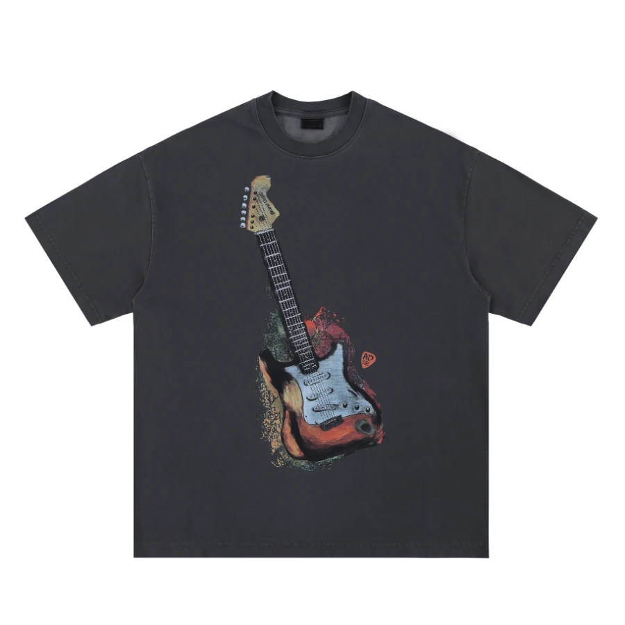 SUPER WAY Vintage T-shirt Guitar Pattern Washeded T Shirt Men Women Top Tees 2025SS F-490#
SUPER WAY Vintage T-shirt Guitar Pattern Washeded T Shirt Men Women Top Tees 2025SS F-490#