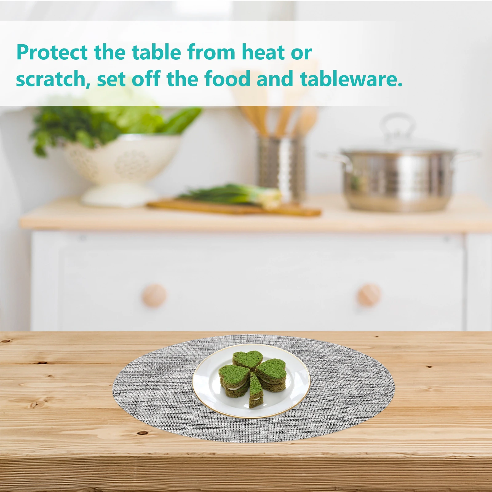 4pcs Pvc Table Insulating Heat Resistant Dish Thickened Washable Decorative Flower Mat For Kitchen Dining Table Grey Oval Desk
4pcs Pvc Table Insulating Heat Resistant Dish Thickened Washable Decorative Flower Mat For Kitchen Dining Table Grey Oval Desk