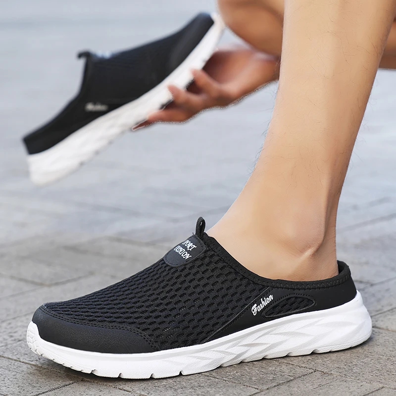 Men Half Slippers Summer Shoes Mens Sandals Breathable Mesh Outdoor Casual Walking Man Shoe Large Flat Lightweight Male Slippers
Men Half Slippers Summer Shoes Mens Sandals Breathable Mesh Outdoor Casual Walking Man Shoe Large Flat Lightweight Male Slippers