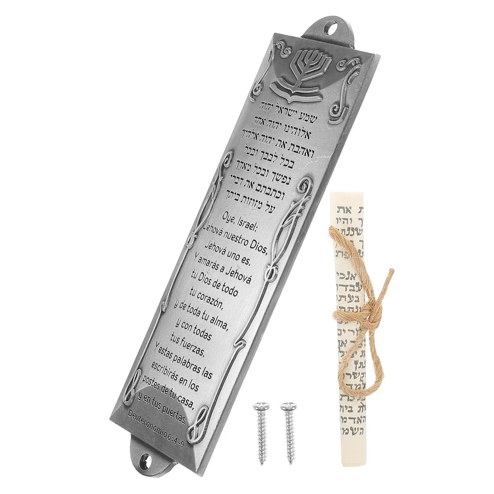 Spanish Mezuzah Doorpost Holy Home Decor Elegant Jewish Blessing Silver Alloy Metal Case Outdoor Yard
Spanish Mezuzah Doorpost Holy Home Decor Elegant Jewish Blessing Silver Alloy Metal Case Outdoor Yard
