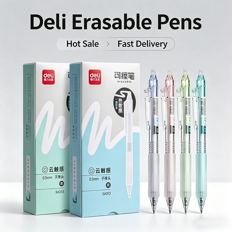 Deli 12pcs 0.5mm Black Ink Crystal Blue Ink Hot Erasable Gel Pens Office Supplies School Supplies Cute Gel Pen Stationery Gift
Deli 12pcs 0.5mm Black Ink Crystal Blue Ink Hot Erasable Gel Pens Office Supplies School Supplies Cute Gel Pen Stationery Gift
