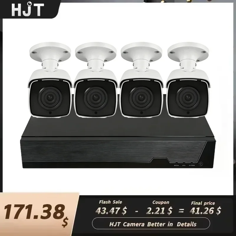 Комплект системы видеонаблюдения HJT 8CH 5MP 8MP POE с двусторонней аудиосвязью, 8MP NVR, для наружного использования, H.265, P2P
Комплект системы видеонаблюдения HJT 8CH 5MP 8MP POE с двусторонней аудиосвязью, 8MP NVR, для наружного использования, H.265, P2P