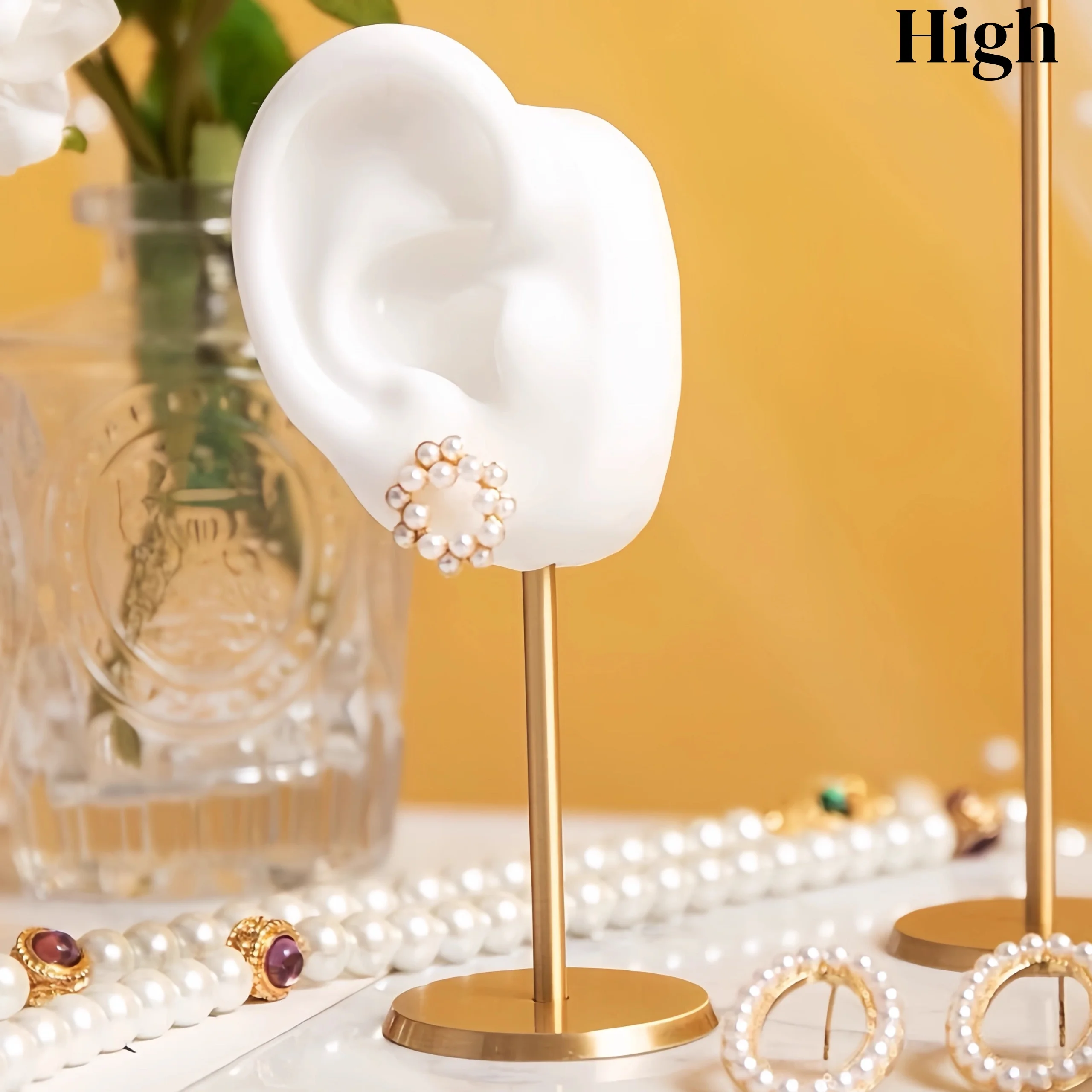 Silicone Ear Display Props - Pierceable Mannequin with Copper Stand | Realistic Soft Ear Decor for Jewelry Photography & Shop Di
Silicone Ear Display Props - Pierceable Mannequin with Copper Stand | Realistic Soft Ear Decor for Jewelry Photography & Shop Di