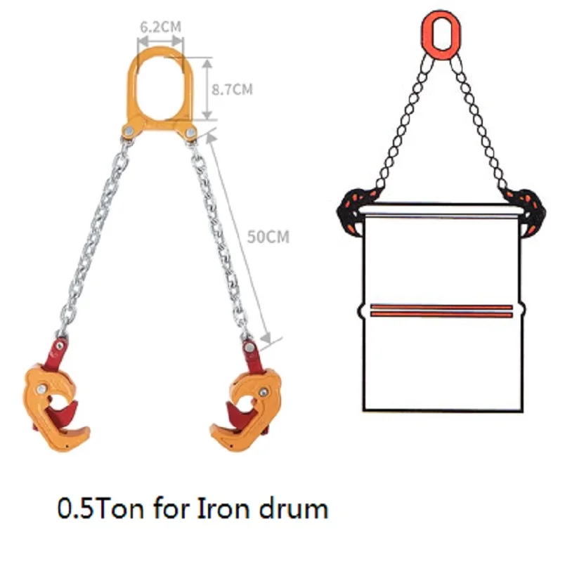 0.5Ton Iron drum lifter clamp bucket barrel oil tank can chain for forklift Tire Repair Tools
0.5Ton Iron drum lifter clamp bucket barrel oil tank can chain for forklift Tire Repair Tools
