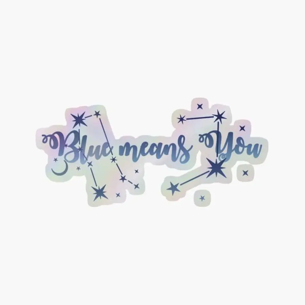 Blue Means You Holographic Sticker for Laptop Decor Bedroom Car Cute Cartoon Art Fashionable Public Suitcase
Blue Means You Holographic Sticker for Laptop Decor Bedroom Car Cute Cartoon Art Fashionable Public Suitcase