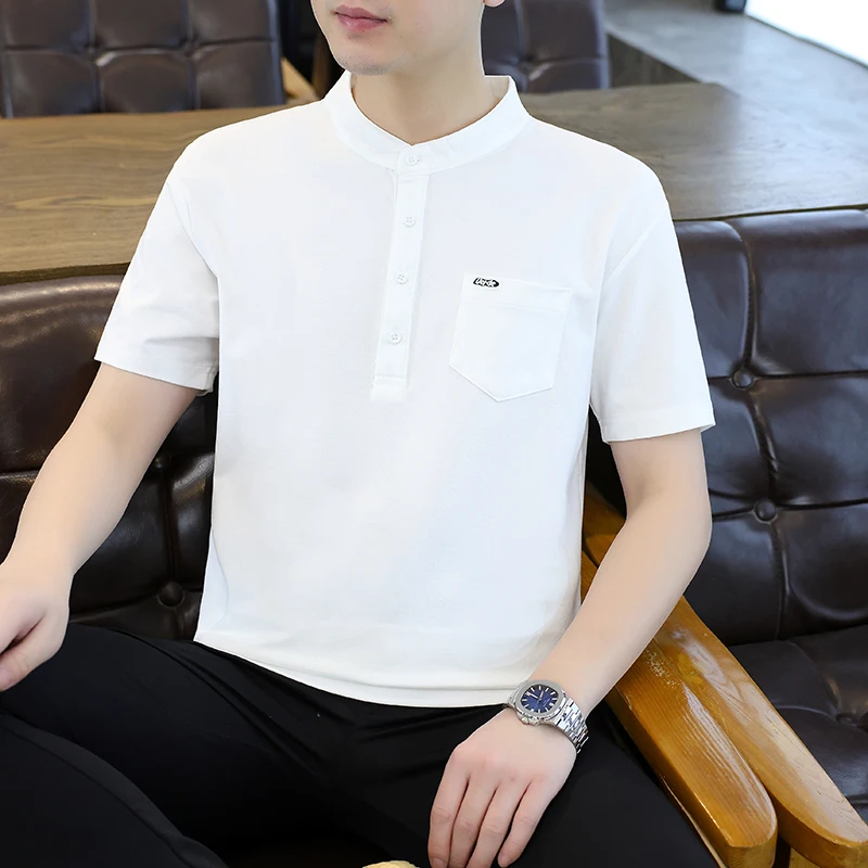 2026 Summer Best-selling Youth Men's Short-Sleeved T-Shirt with Standing Collar, Fashionable and Versatile Trendy Undergarment
2026 Summer Best-selling Youth Men's Short-Sleeved T-Shirt with Standing Collar, Fashionable and Versatile Trendy Undergarment