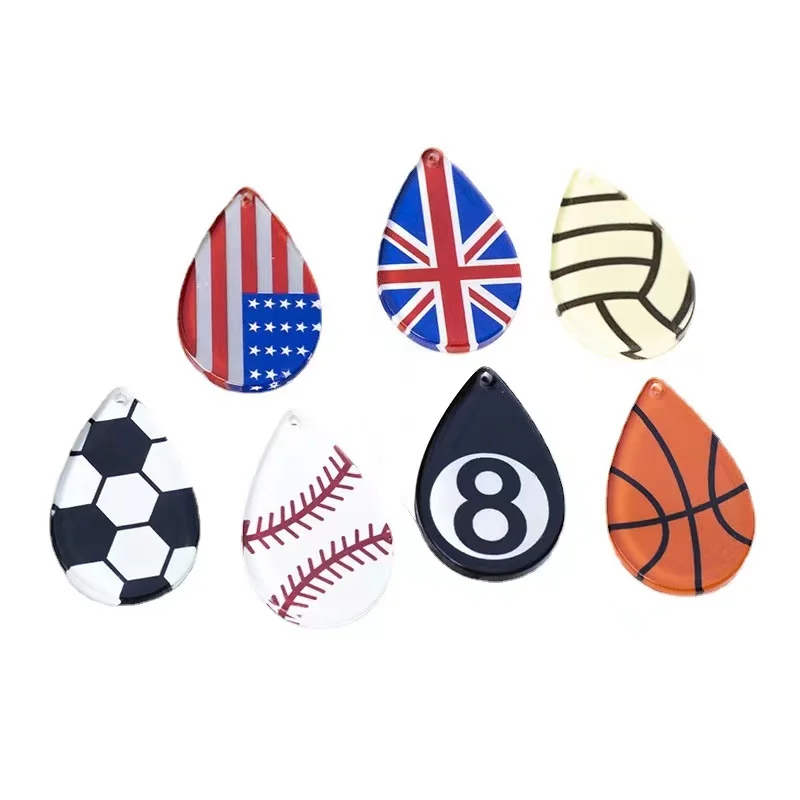 20Pcs Acrylic Charm Basketball Football Baseball Flag Pendant Keychain Earrings DIY Fashion Jewelry Accessories
20Pcs Acrylic Charm Basketball Football Baseball Flag Pendant Keychain Earrings DIY Fashion Jewelry Accessories