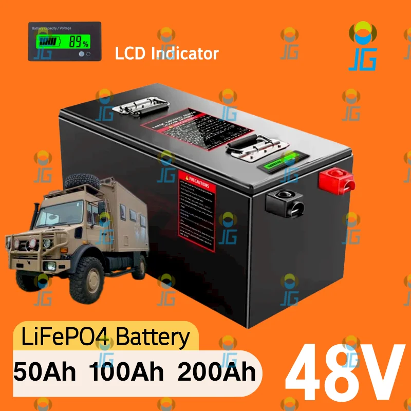 New 48V 50Ah 100Ah 200Ah LiFePO4 Battery Bluetooth BMS Grade A Lithium Iron Phosphate For Inverter Solar Golf Car RV Boat No Tax
New 48V 50Ah 100Ah 200Ah LiFePO4 Battery Bluetooth BMS Grade A Lithium Iron Phosphate For Inverter Solar Golf Car RV Boat No Tax