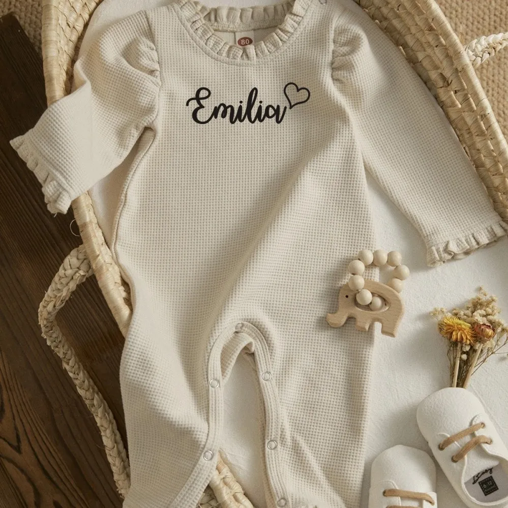 Personalized Toddler Newborn Infant Baby Girl Romper Custom Name Soft Clothing Ruffle Jumpsuit Fall Spring Playsuit
Personalized Toddler Newborn Infant Baby Girl Romper Custom Name Soft Clothing Ruffle Jumpsuit Fall Spring Playsuit