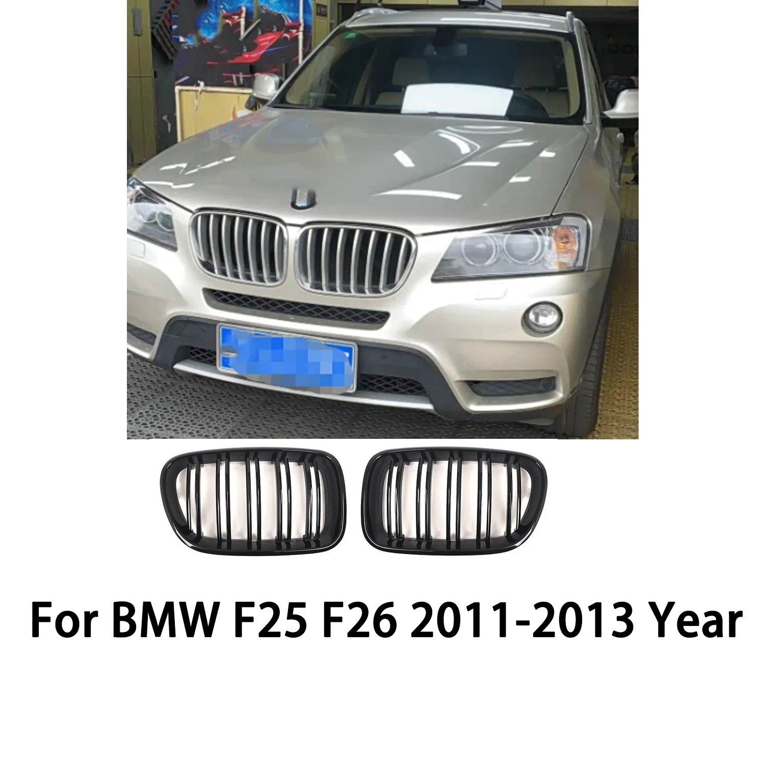 For BMW F25 F26 2011 2012 2013 Year Car Front Bumper Kidney Grille Dual Slats Grill
For BMW F25 F26 2011 2012 2013 Year Car Front Bumper Kidney Grille Dual Slats Grill