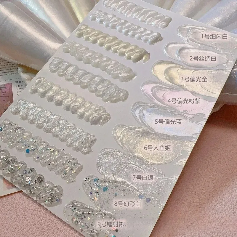 80g White Silver Glitter Simulation Cream Gel Iridescent Crystal Gel Craft Material for Hair Clips
80g White Silver Glitter Simulation Cream Gel Iridescent Crystal Gel Craft Material for Hair Clips