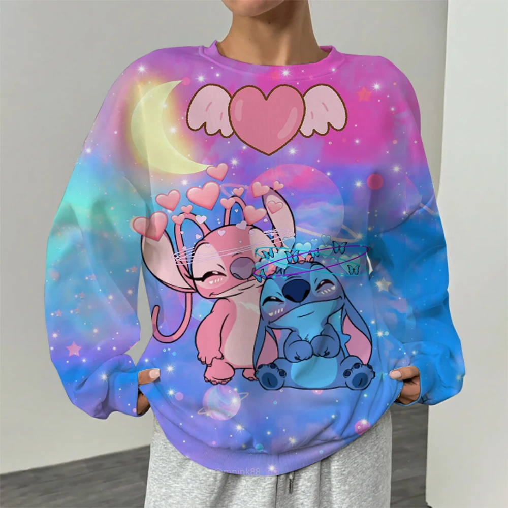 Autumn Fun Print Long Sleeve Top 2024 New Cartoon Disney Cute Lilo & Stitch Ladies Sweatshirt Crew Neck Loose Pullover
Autumn Fun Print Long Sleeve Top 2024 New Cartoon Disney Cute Lilo & Stitch Ladies Sweatshirt Crew Neck Loose Pullover
