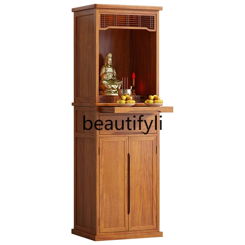Solid wood Buddhist cabinet New Chinese vertical cabinet Shrine offering platform Modern simple Guan Gong shrine cabinet
Solid wood Buddhist cabinet New Chinese vertical cabinet Shrine offering platform Modern simple Guan Gong shrine cabinet