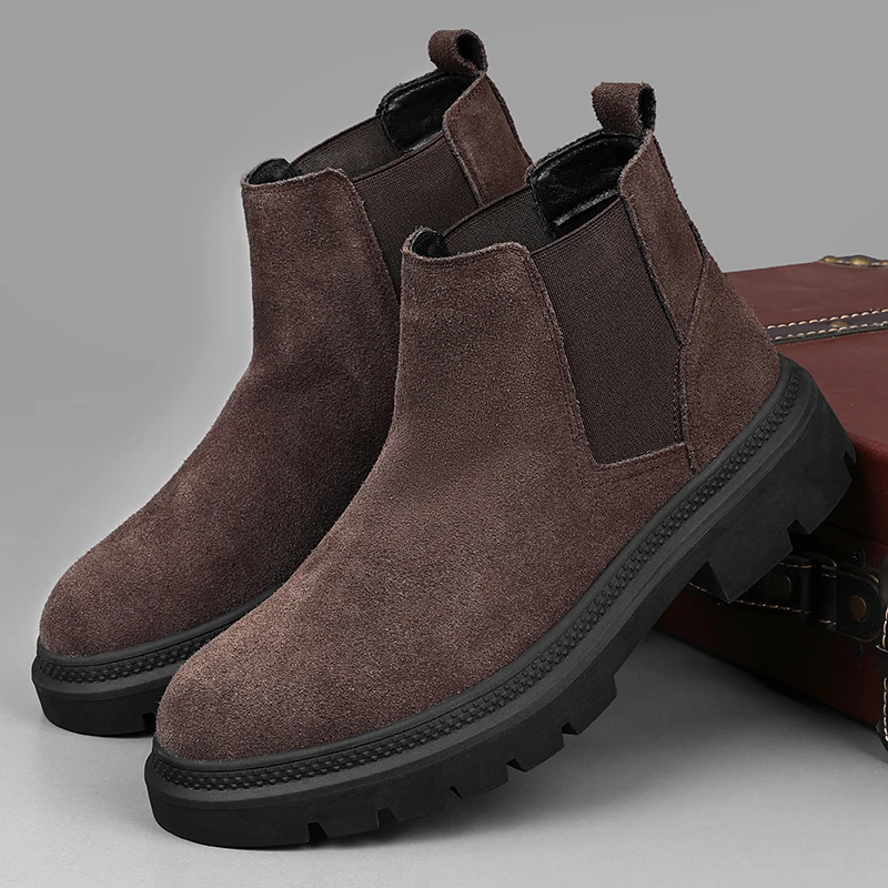 Men Business Chelsea Ankle Boots Black Brown Men Thick-soled Anti-slip Warm Fashionable Office Brand Boots Work Boots Men
Men Business Chelsea Ankle Boots Black Brown Men Thick-soled Anti-slip Warm Fashionable Office Brand Boots Work Boots Men