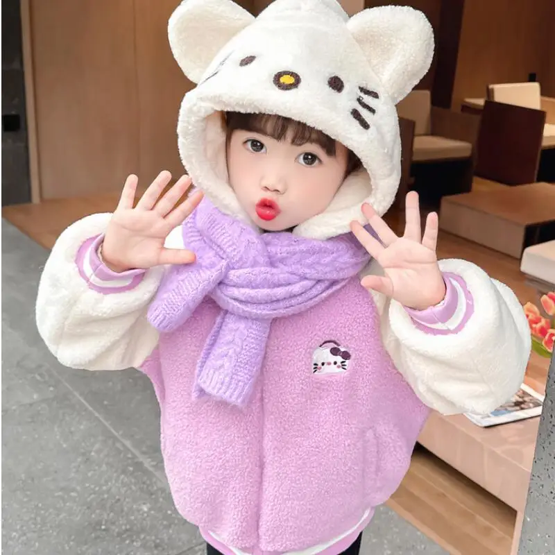 Hello Kitty Girls' Hooded Coat Autumn Winter New Fashion Cartoon Thick Children's Cotton Jacket Kawaii Anime Casual Tops
Hello Kitty Girls' Hooded Coat Autumn Winter New Fashion Cartoon Thick Children's Cotton Jacket Kawaii Anime Casual Tops