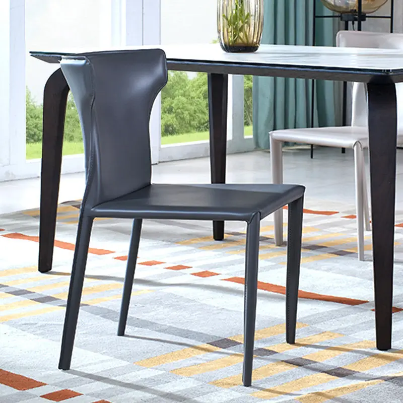 Nordic dining chair home modern minimalist restaurant saddle leather back chair cafe model room hotel desk chair
Nordic dining chair home modern minimalist restaurant saddle leather back chair cafe model room hotel desk chair