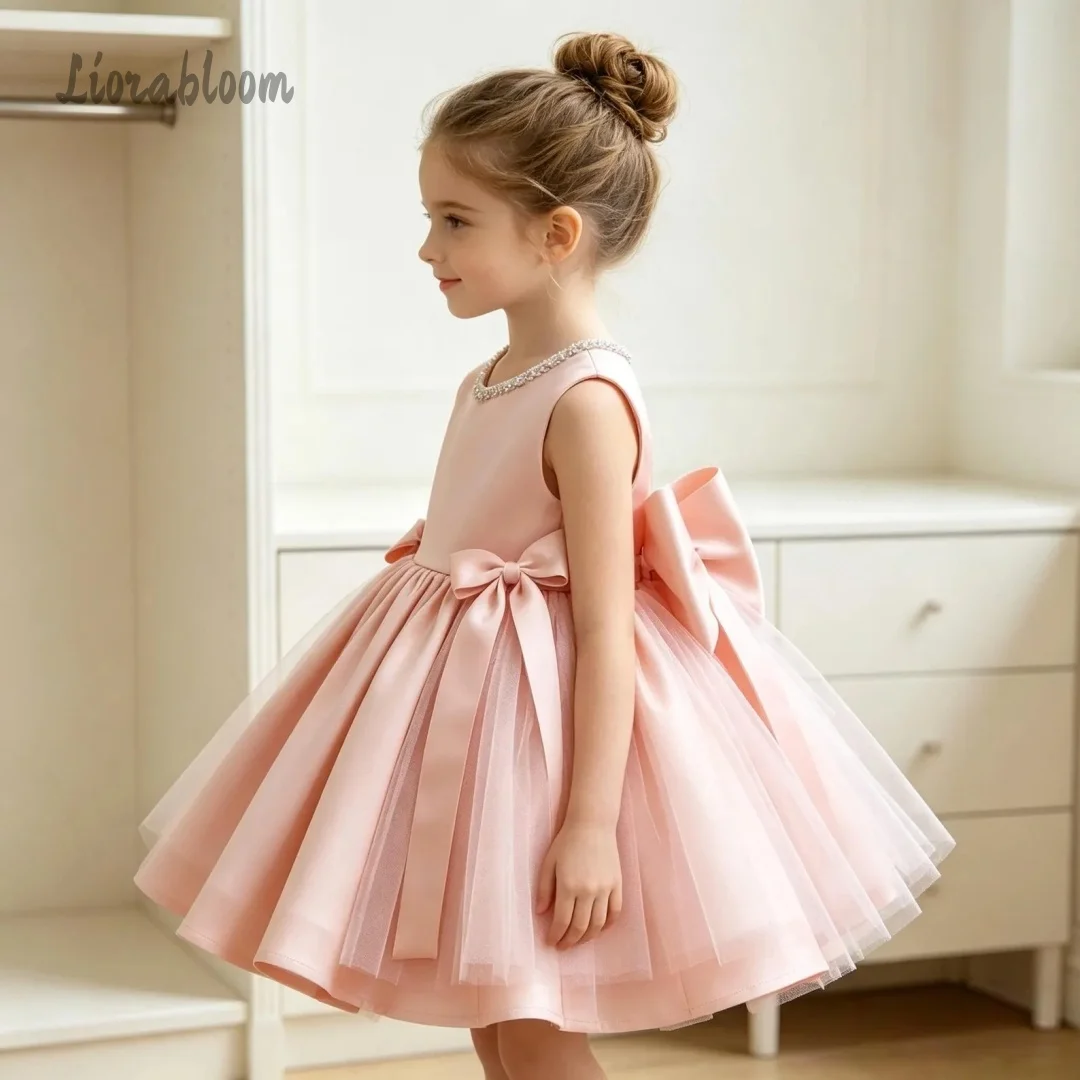 Girls' Formal Dress Full-Length Gown Oversized Bow Custom Flower Girl Attire Wedding Party Attire Dress свадебное платье
Girls' Formal Dress Full-Length Gown Oversized Bow Custom Flower Girl Attire Wedding Party Attire Dress свадебное платье