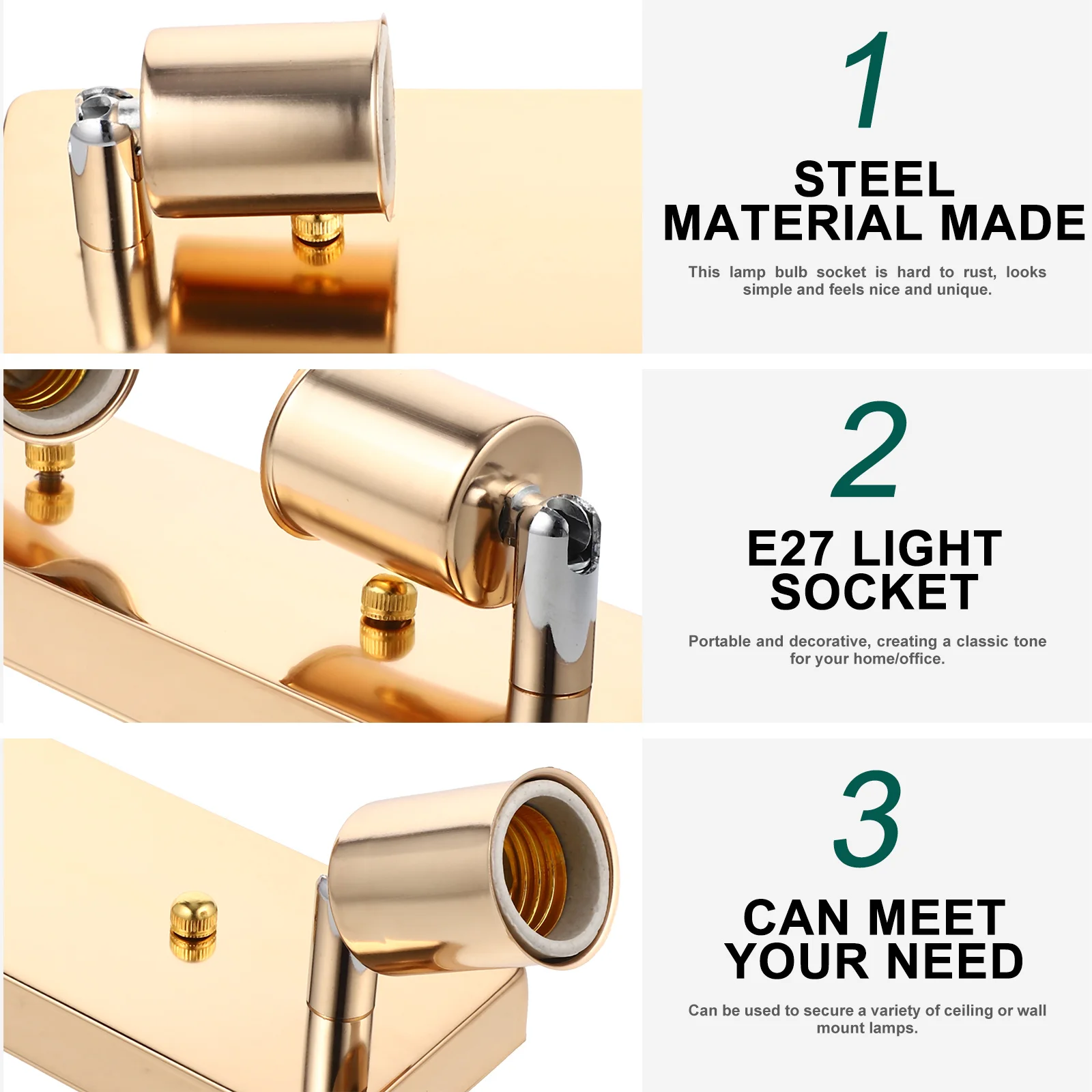 Stainless Steel Ceiling Holder E27 Light Bulb Wall Mount Durable Rustproof Base Replacement Home Office Lighting Diy Lamp Parts
Stainless Steel Ceiling Holder E27 Light Bulb Wall Mount Durable Rustproof Base Replacement Home Office Lighting Diy Lamp Parts