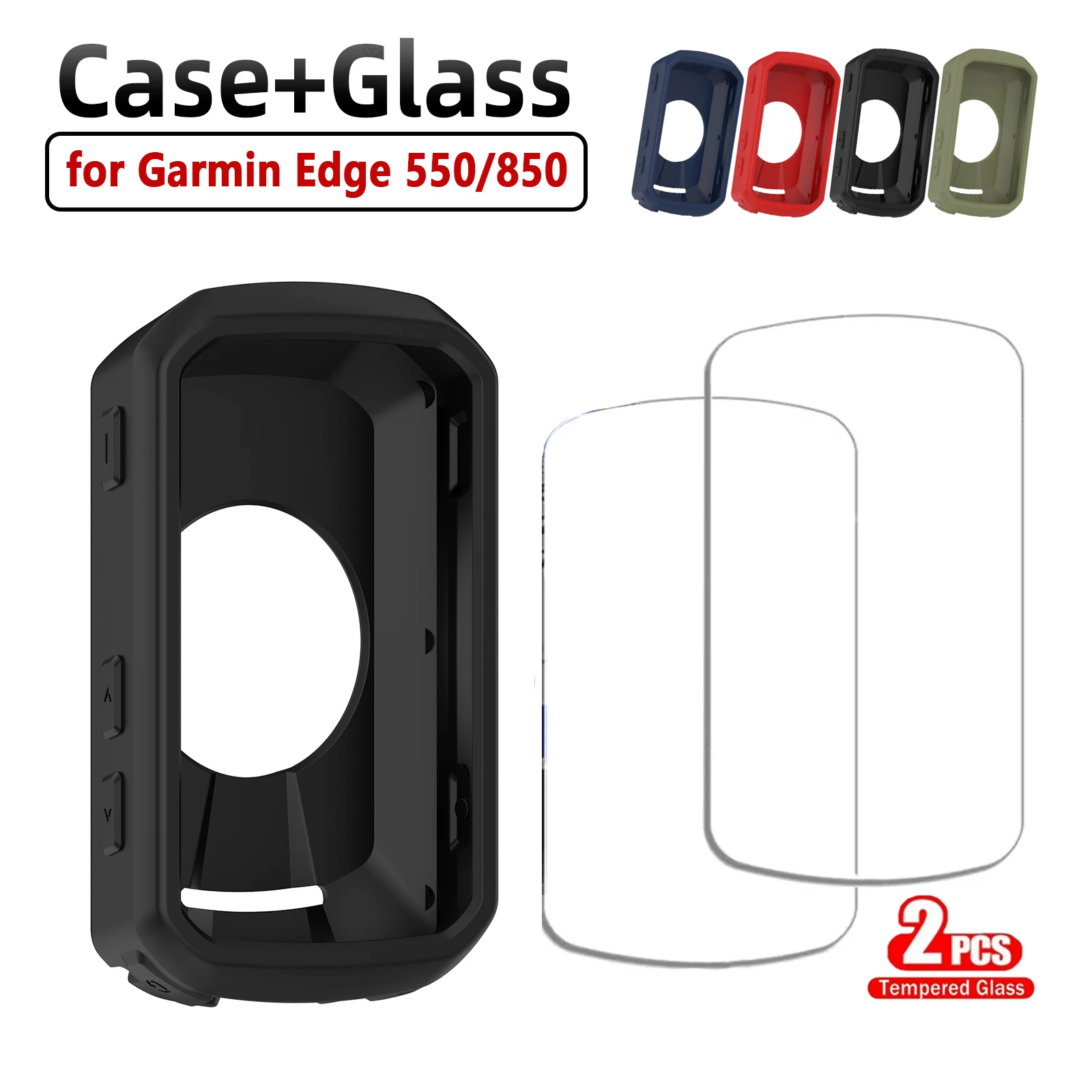Garmin Edge850 TPU Silicone Case +2pcs Tempered Glass for Garmin Edge 550 850 GPS Stopwatch Screen Protector Cover Accessories
Garmin Edge850 TPU Silicone Case +2pcs Tempered Glass for Garmin Edge 550 850 GPS Stopwatch Screen Protector Cover Accessories