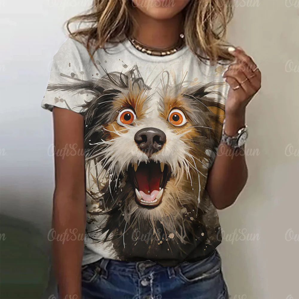 FashionSummer Women's T-Shirt 3d Animal Printed Short Sleeve Female T-Shirt Hip Hop Couple Loose Street Style Funny Dog Pattern
FashionSummer Women's T-Shirt 3d Animal Printed Short Sleeve Female T-Shirt Hip Hop Couple Loose Street Style Funny Dog Pattern