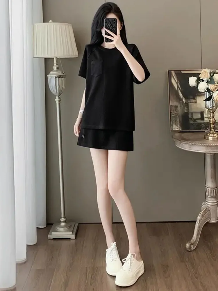 Faionable mat Women's Summer Outfit ort Sve Two-Piece Set High Waist orts Breathable Cotton Casual Sportswear
Faionable mat Women's Summer Outfit ort Sve Two-Piece Set High Waist orts Breathable Cotton Casual Sportswear