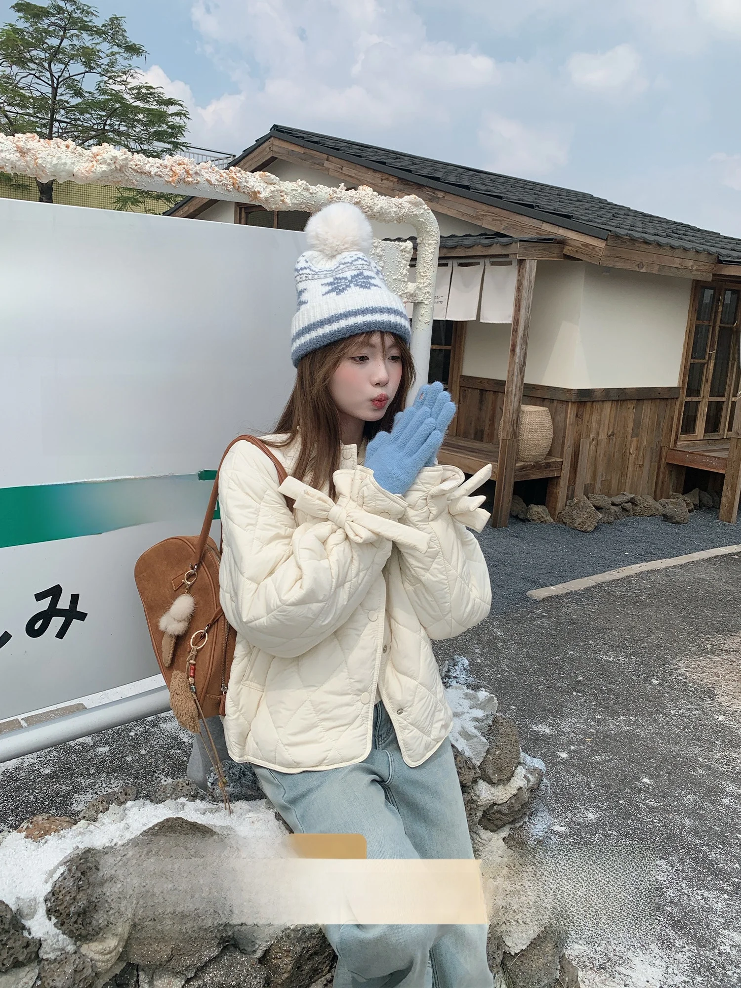 Winter Cotton Jaet Women's Small Size Beige Versatile Korean Sle Loose Fit Long Sve round Ne Single Button Closure
Winter Cotton Jaet Women's Small Size Beige Versatile Korean Sle Loose Fit Long Sve round Ne Single Button Closure