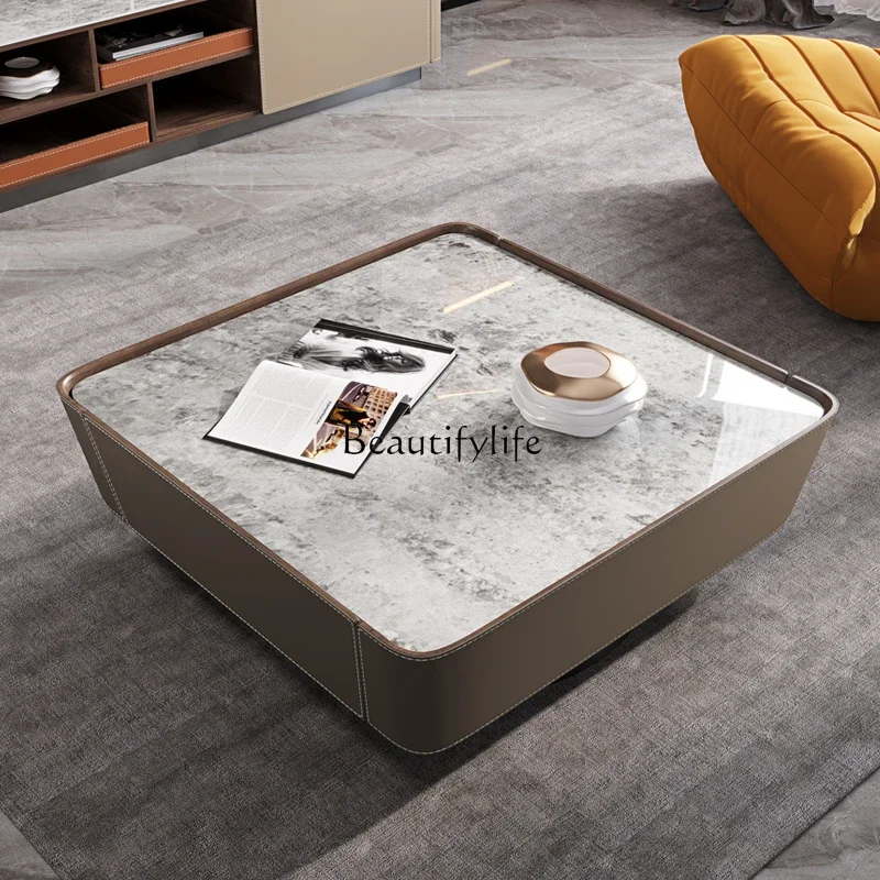 FG10-*Italian minimalist saddle leather square coffee table modern living room Nordic light luxury
FG10-*Italian minimalist saddle leather square coffee table modern living room Nordic light luxury