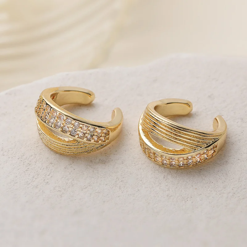 European and American Design Sense Niche Personality Copper Gold-Plated Zircon Ear Clips Internet Celebrity Earrings
European and American Design Sense Niche Personality Copper Gold-Plated Zircon Ear Clips Internet Celebrity Earrings