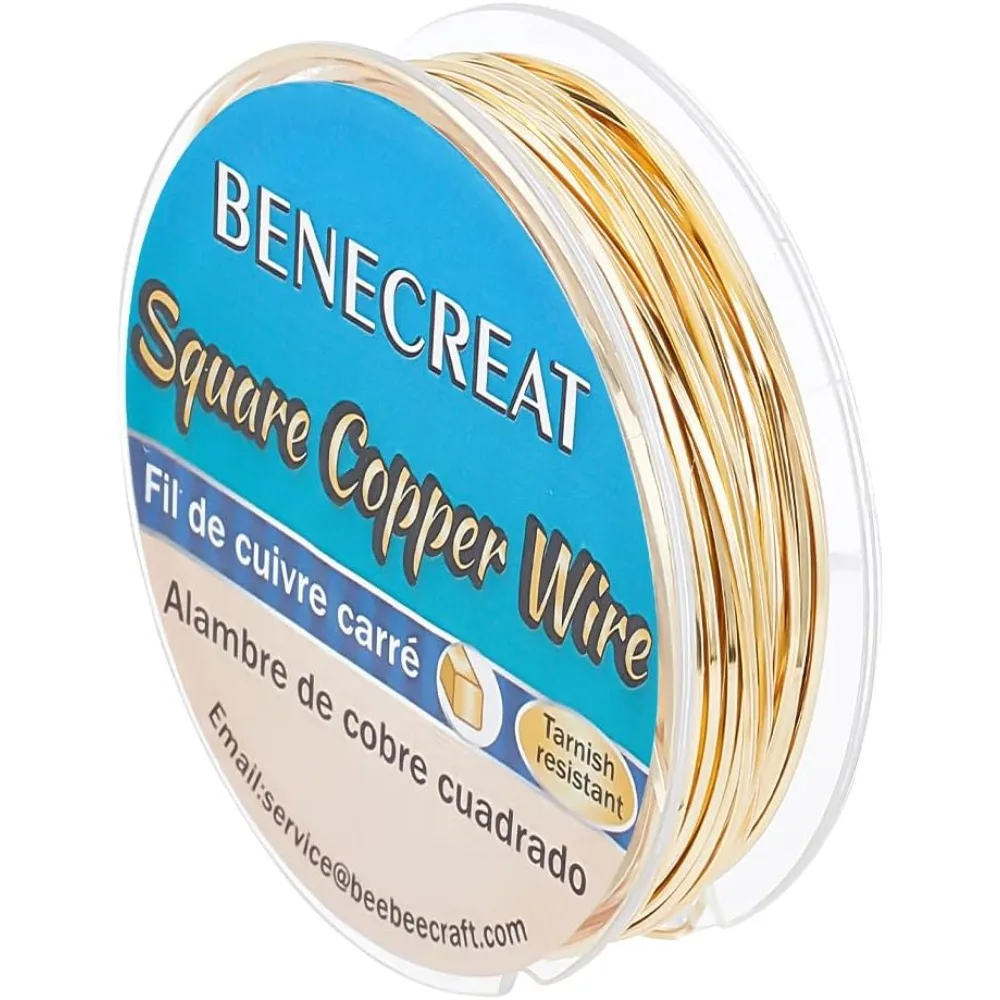 33 Feet 21Gague Square Copper Wire, Light Gold Tarnish - Resistant Copper Craft Wire for Jewelry Making, Making Hobby Craft
33 Feet 21Gague Square Copper Wire, Light Gold Tarnish - Resistant Copper Craft Wire for Jewelry Making, Making Hobby Craft