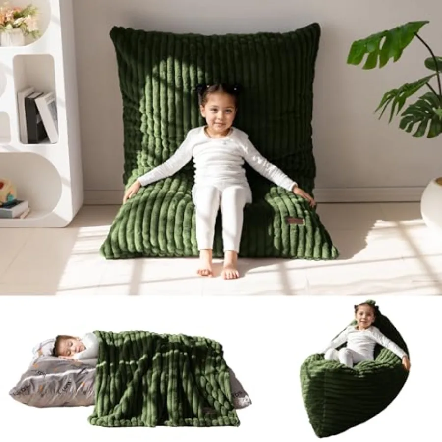 3 in 1 Bean Bag Chair Bed Convertible Child Chair Folds Bean Bag with Removed Cover Soft Fur Fabric Floor Mattress with High-De
3 in 1 Bean Bag Chair Bed Convertible Child Chair Folds Bean Bag with Removed Cover Soft Fur Fabric Floor Mattress with High-De