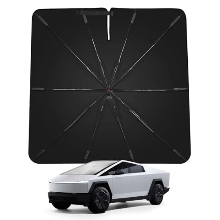 2026 Upgrade Windshield Sunshade Umbrella for Tesla Cybertruck Thickened Titanium Silver Protect Car from Sun Rays and Heat Dam
2026 Upgrade Windshield Sunshade Umbrella for Tesla Cybertruck Thickened Titanium Silver Protect Car from Sun Rays and Heat Dam