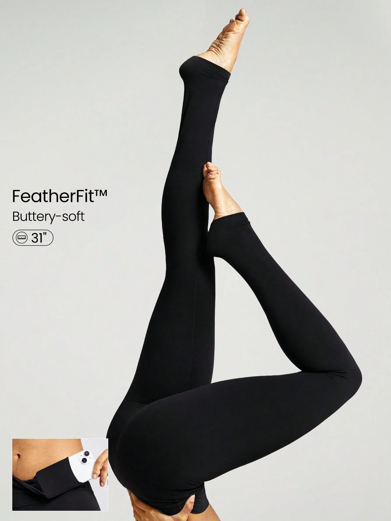 Леггинсы FeatherFit с высокой талией и карманом, 31 дюйм, очень мягкие, для йоги и пилатеса
Леггинсы FeatherFit с высокой талией и карманом, 31 дюйм, очень мягкие, для йоги и пилатеса