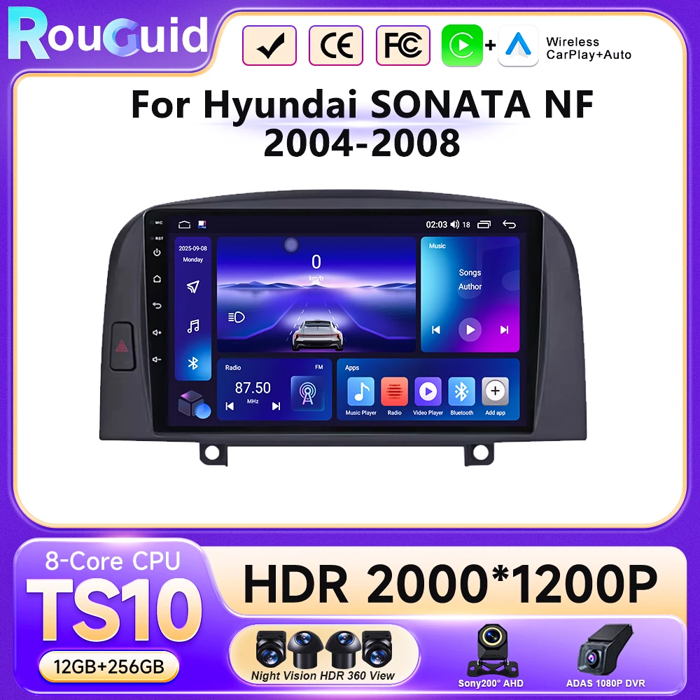 Android 16 Car Video Player For Hyundai SONATA NF 2004 - 2008 Car Radio Stereo Multimedia Player GPS Carplay Auto
Android 16 Car Video Player For Hyundai SONATA NF 2004 - 2008 Car Radio Stereo Multimedia Player GPS Carplay Auto