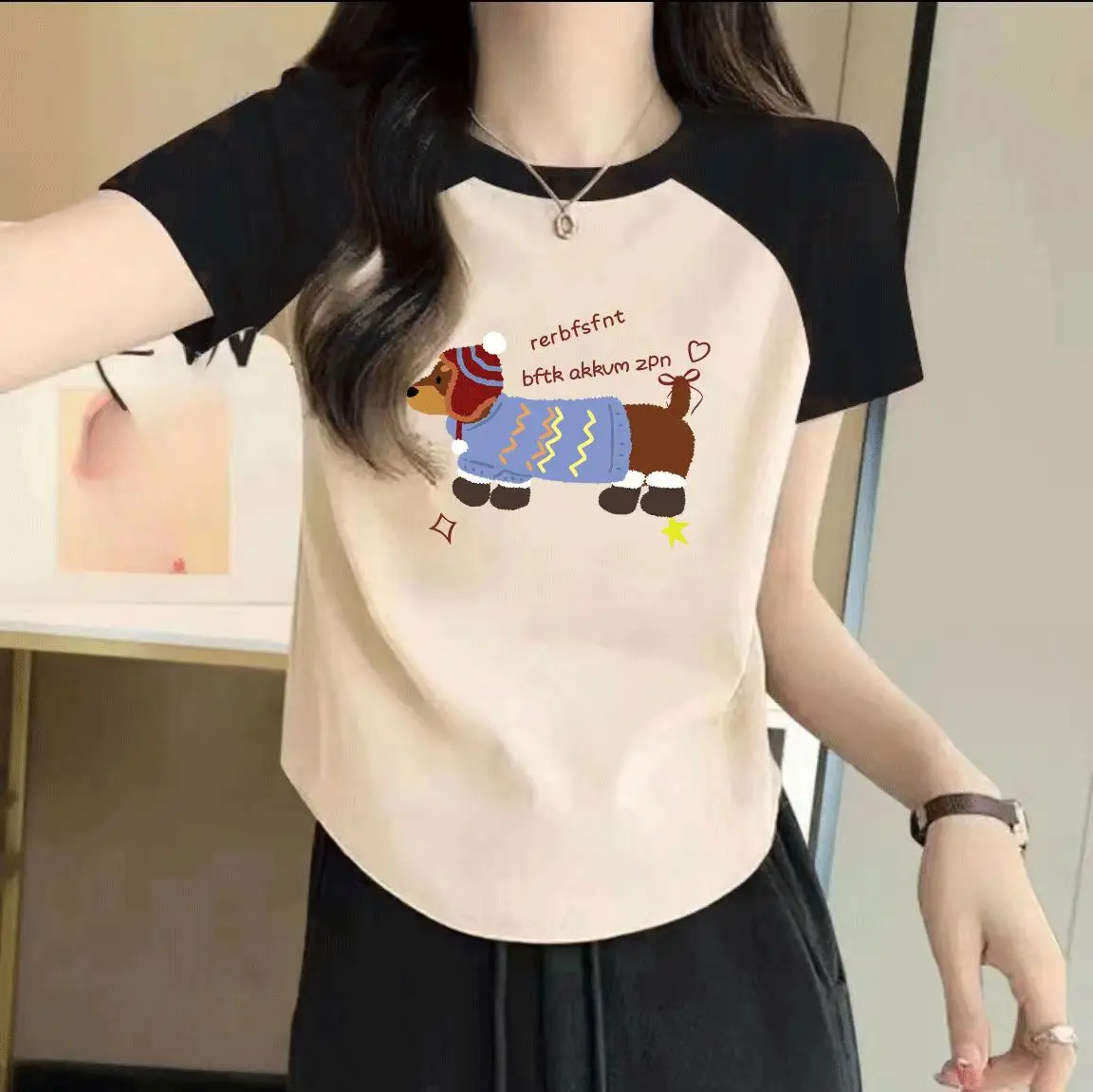 Pure Cotton Women T-shirt Harajuku Summer Short Sleeve O-neck Casual Cartoon Printing Slim T Shirt Ladies Short Y2k Tops Clothes
Pure Cotton Women T-shirt Harajuku Summer Short Sleeve O-neck Casual Cartoon Printing Slim T Shirt Ladies Short Y2k Tops Clothes