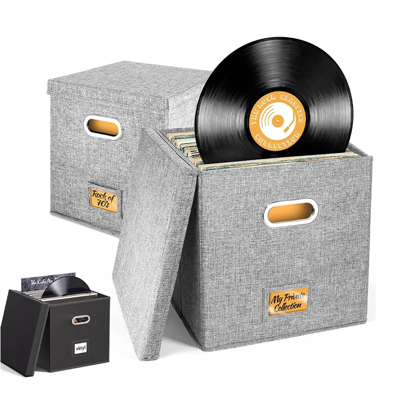 Stylish Cotton Linen Vinyl Storage Box with Lid Foldable Organizer for 12 Inch Records LP Album Display Home Decoration Storage
Stylish Cotton Linen Vinyl Storage Box with Lid Foldable Organizer for 12 Inch Records LP Album Display Home Decoration Storage
