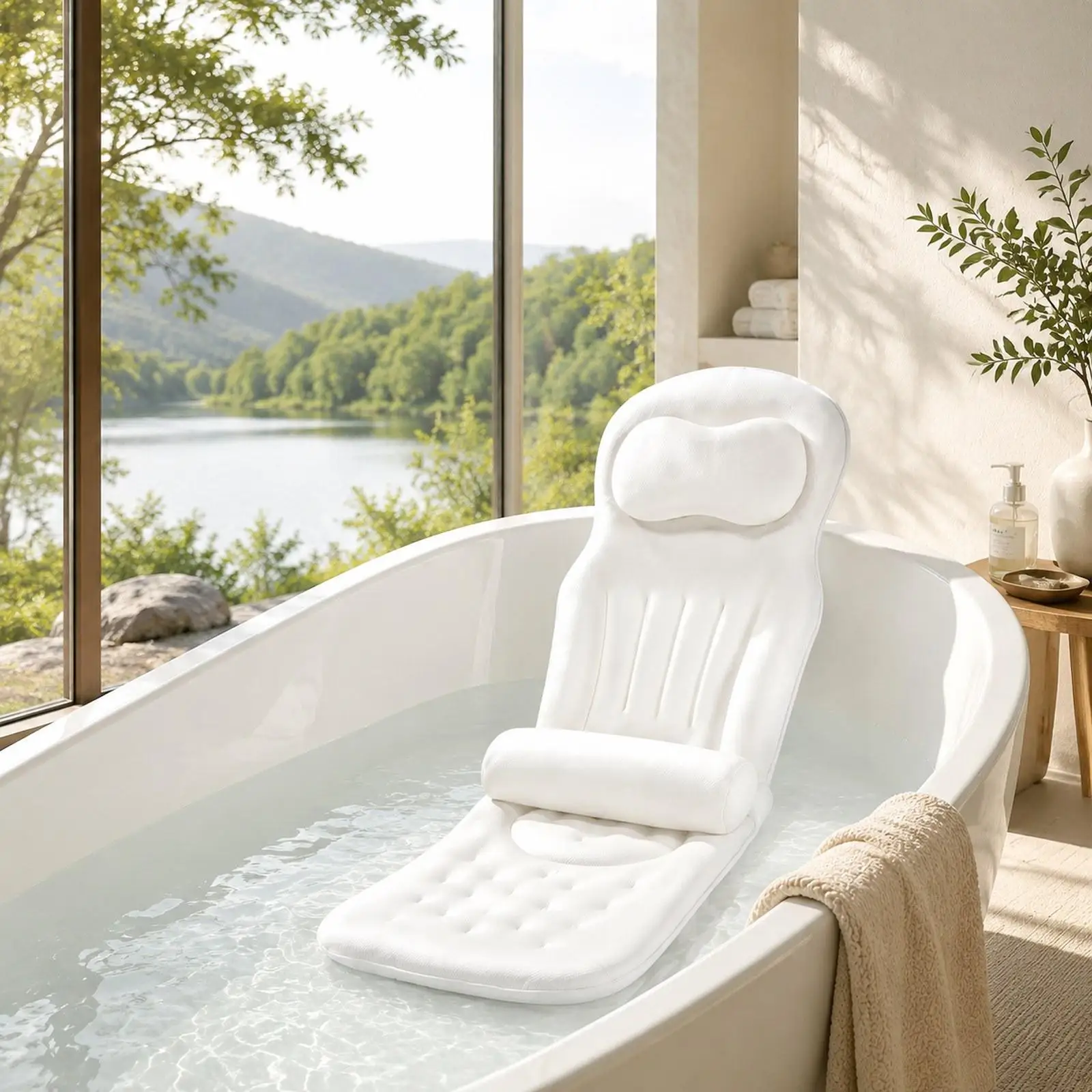 Full Body Bath Tub Pillow Versatile for Women Comfortable Gift Bathtub Pillow with Suction Cups Bath Neck Cushion Pad for Hotel
Full Body Bath Tub Pillow Versatile for Women Comfortable Gift Bathtub Pillow with Suction Cups Bath Neck Cushion Pad for Hotel