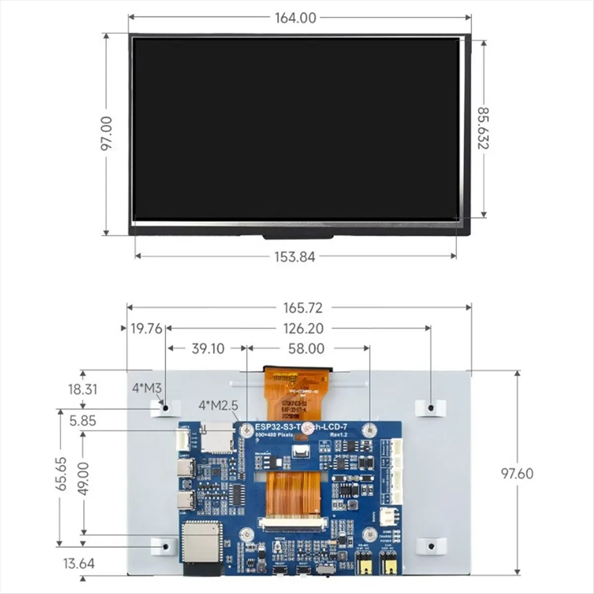 ESP32-S3 7 Inch LCD Development Board, ESP32 with Display, 800x480, 240MHz Frequency, Supports WiFi Bluetooth
ESP32-S3 7 Inch LCD Development Board, ESP32 with Display, 800x480, 240MHz Frequency, Supports WiFi Bluetooth