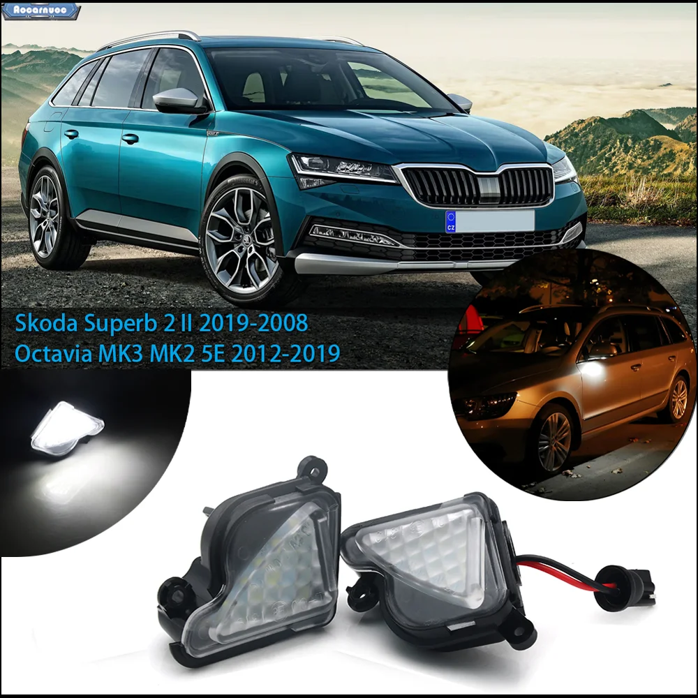 2Pcs LED Rearview Mirror Light Premium Super Bright For Skoda Superb 2 II 2008-2019 Octavia MK3 5E Phase 2 2009-2019
2Pcs LED Rearview Mirror Light Premium Super Bright For Skoda Superb 2 II 2008-2019 Octavia MK3 5E Phase 2 2009-2019