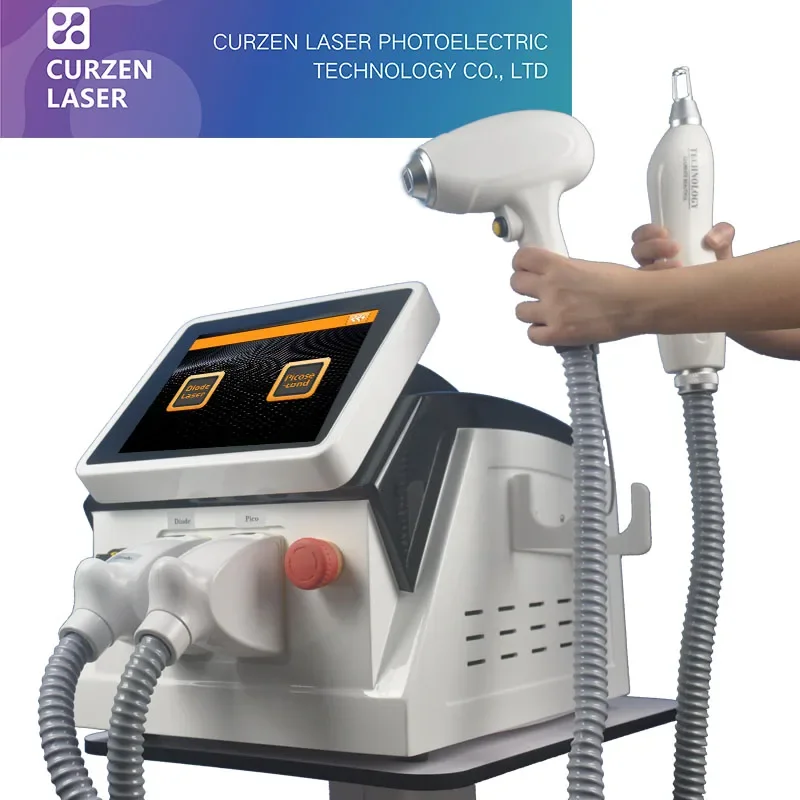 Hot portable 2-in-1 diode Nd Yag Q switch laser tattoo removal 808 hair removal machine
Hot portable 2-in-1 diode Nd Yag Q switch laser tattoo removal 808 hair removal machine