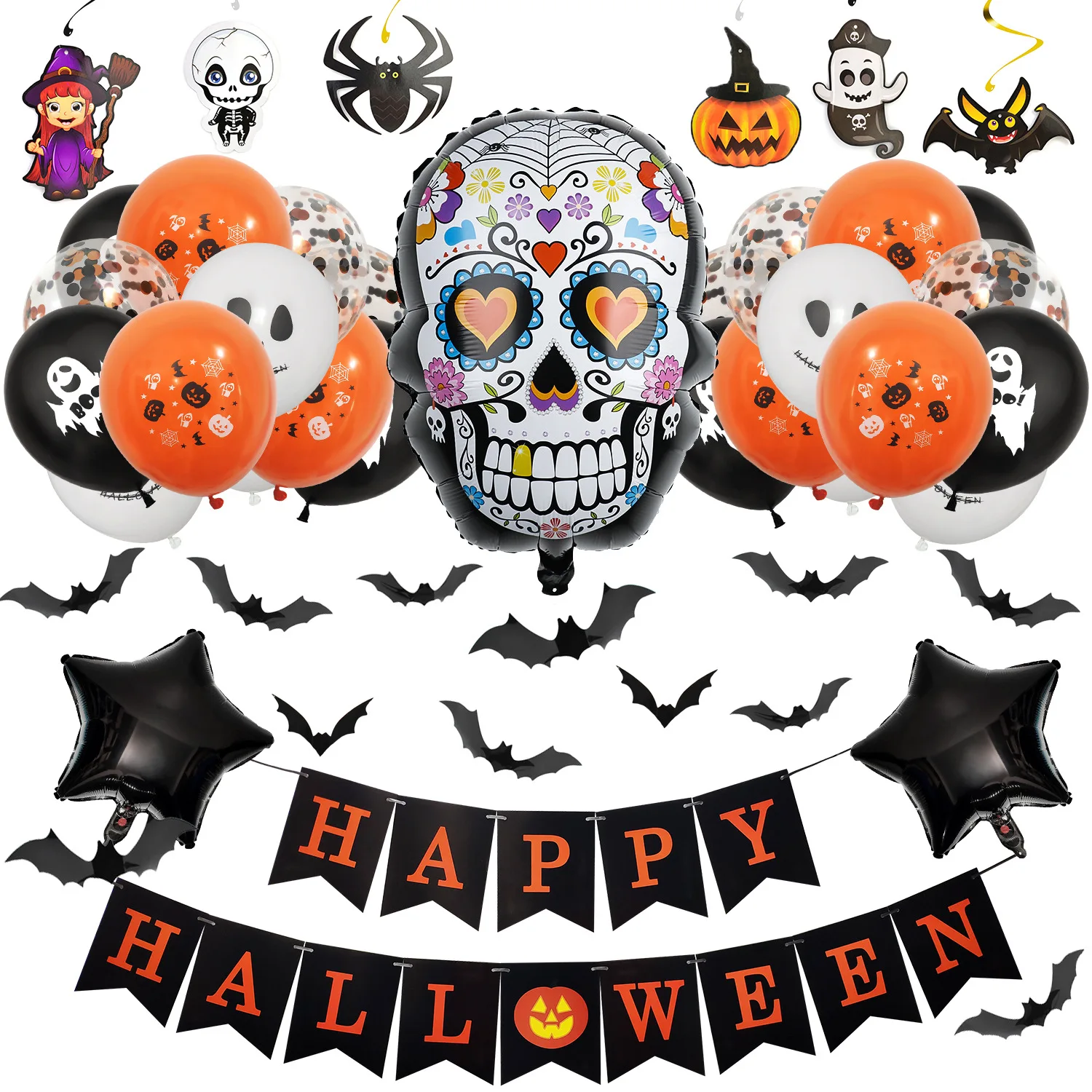 Halloween Party Day of The Dead Sugar Skull Foil Balloons Decorations Sugar Skull Day of The Birthday Decorations Indoor Outdoor
Halloween Party Day of The Dead Sugar Skull Foil Balloons Decorations Sugar Skull Day of The Birthday Decorations Indoor Outdoor