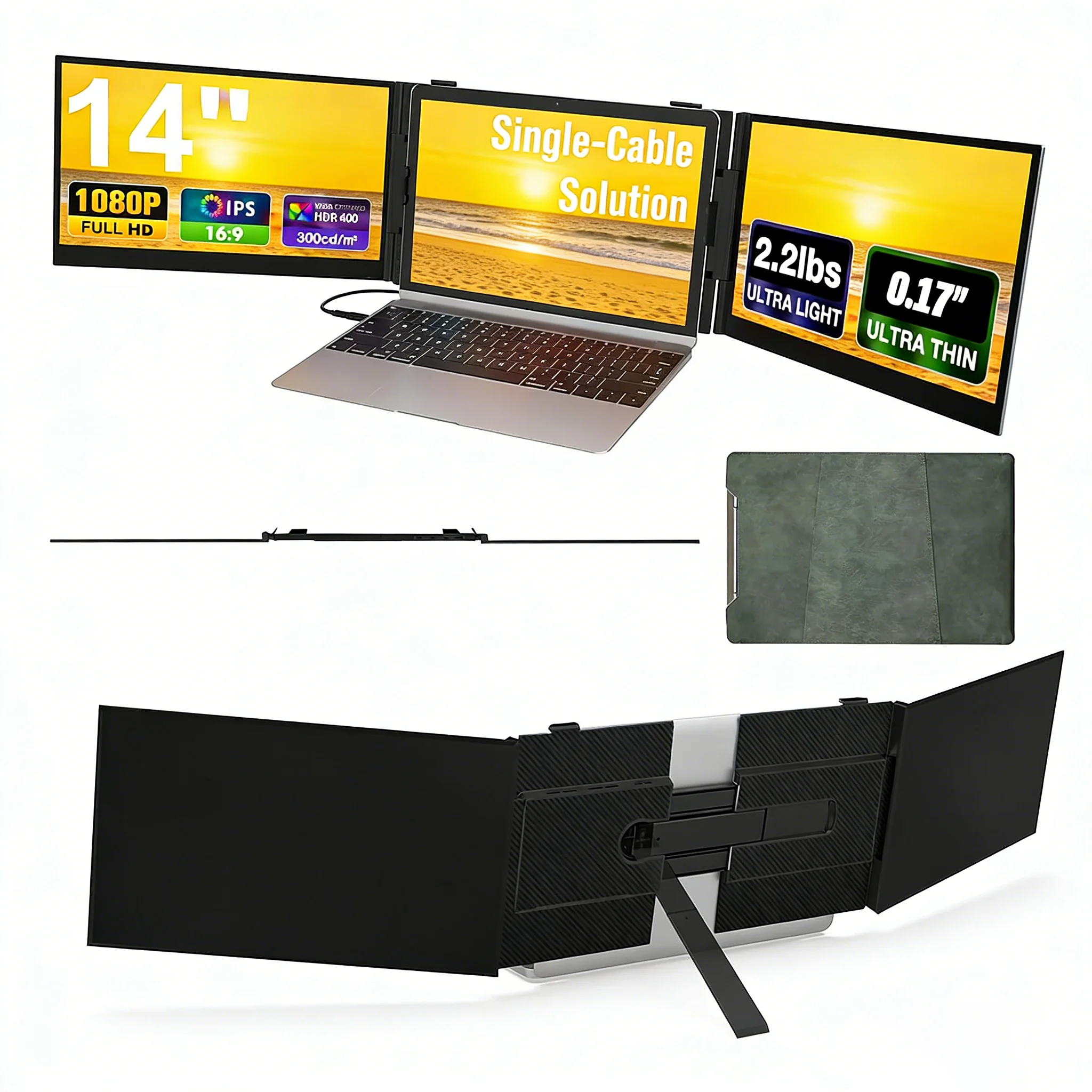 Consumer Electronics Laptop Screen Extender 2-Screen 14-Inch LCD 1080P Type C Business Use Stock Trading Dual Gadgets Wholesale
Consumer Electronics Laptop Screen Extender 2-Screen 14-Inch LCD 1080P Type C Business Use Stock Trading Dual Gadgets Wholesale