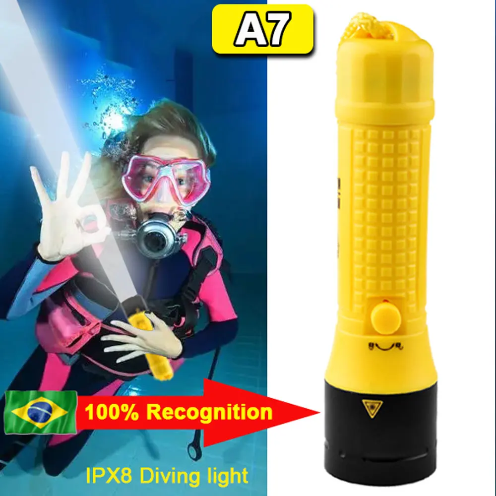 IPX8 Professional LED Scuba Diving Flashlight Torch Underwater 100m 6000mAh Large Power Rechargeable Dive Light Stepless Dimming
IPX8 Professional LED Scuba Diving Flashlight Torch Underwater 100m 6000mAh Large Power Rechargeable Dive Light Stepless Dimming