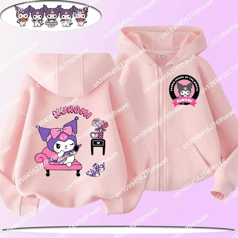 Детская толстовка с капюшоном на молнии, коллекция Kuromimi Sanrio, весенне-осеннее пальто с мультяшным принтом, милая повседневная рубашка для девочек
Детская толстовка с капюшоном на молнии, коллекция Kuromimi Sanrio, весенне-осеннее пальто с мультяшным принтом, милая повседневная рубашка для девочек